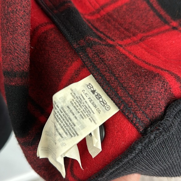 Filson Wool Bomber in Red and Black Plaid - Picture 5 of 9